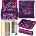 Produktbild: Herlitz Schulranzen Set Loop Plus Butterflies Schmetterlinge Mädchen Gefüllt