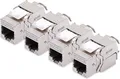 Produktbild: 4x Assmann DN-93615 Digitus Professional Cat 6A Keystone Modul, geschirmt, werkzeugfreier Montageanschluss