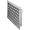 Produktbild: Aluminium Lüftungsgitter wetterbeständig mit festen Lamellen Dalap GRW 400x200