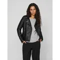 Produktbild: Vila Lederimitatjacke VICARA COATED JACKET - NOOS mit Biker Details schwarz S (36)