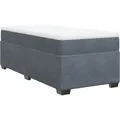 Produktbild: vidaXL Boxspringbett mit Matratze Dunkelgrau 80x200 cm Samt2107204
