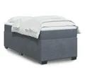 Produktbild: vidaXL Boxspringbett, Boxspringbett mit Matratze Dunkelgrau 80x200 cm Samt