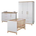 Produktbild: Roba Zimmerset Caro Kombi-Bett 70x140cm Wickelkommode & Schrank 3-türig NEU