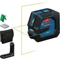Produktbild: Bosch Kreuzlinienlaser GLL 20-22 G Professional, grüner Laser selbstnivellierend, Tasche, Halterung