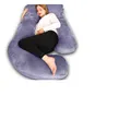 Produktbild: Chilling Home Schwangerschaftskissen J-Form Blau Grau Pro, 140x70 cm, mit Bezug