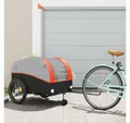 Produktbild: vidaXL Fahrradlastenanhänger, Fahrradanhänger Schwarz und Orange 45 kg Eisen
