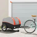 Produktbild: Fahrradanhänger Lastenanhänger Fahrrad Anhänger Schwarz Orange 45kg Eisen vidaXL