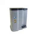 Produktbild: Tret-Abfalleimer keeeper 2 Behälter 7l+15l gunnar 44x40x29 cm silber