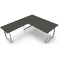 Produktbild: Schreibtisch Aveto 200 Bügel-Gestell 200x100x68-82cm / Anbau 120x80cm anthrazit