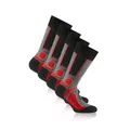 Produktbild: Rohner Trekkingsocke Calf Basic schwarz/rot - 2 Paar
