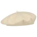 Produktbild: Barascon Baskenmütze mit Kaschmir Wollbaske Baske Herrenbaske Damenbaske (One Size - cremeweiß)