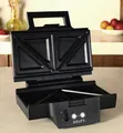 Produktbild: KRUPS Sandwichmaker FDK461 Schwarz Keramik Antihaft 850W große Toastplatten