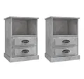 Produktbild: vidaXL Nachtkommode, Nachttische 2 Stk. Betongrau 43x36x60 cm