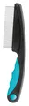 Produktbild: TRIXIE Floh- und Staubkamm - zur Diagnose von Flöhen und Läusen - gummierter Kunststoffgriff - für alle Felltypen - schwarz/blau - 15 cm - 2410