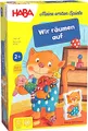 Produktbild: HABA Meine ersten Spiele: Wir räumen auf – Lernspiel ab 2 Jahren – Zuordnen von Gegenständen mit 3D-Spielregal – Für 1 bis 3 Spieler – 1303469001