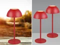 Produktbild: 2er SET Akku LED Outdoor Touch Tischlampen ohne Kabel in Rot - 30cm klein