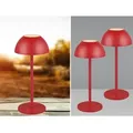 Produktbild: Meinewunschleuchte - 2er set Akku led Tischlampen kabellos für Innen & Außen, Rot - 30cm klein
