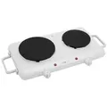 Produktbild: CLATRONIC Doppelkochplatte DKP 3583, für Camping, Küche, Büro, Ø ca. 180 mm & 150 mm weiß