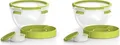 Produktbild: Emsa Salatbox Clip & Go 1,0L rund | mit Einsatz für Toppings & Dressing | 100% dicht | Kunststoff | grün