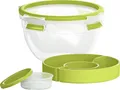 Produktbild: Emsa Clip & Go Snackbox 1l Kunststoff mit Deckel, spülmaschinenfest Transparent, Grün 518097