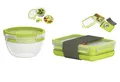 Produktbild: Emsa Salatbox Clip & Go 1L grün rund, mit Einsatz, auslaufsicher