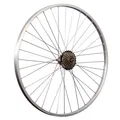 Produktbild: 28 Zoll Fahrrad Laufrad Hinterrad Aluminiumfelge mit 6 fach Schraubkranz silber