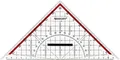 Produktbild: Westcott Geometrie Dreieck Griff Dreieck rote Skala Winkelmesser Schule Uni Büro