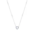 Produktbild: Amor Kette mit Anhänger 925 Sterling Silber Damen Halsschmuck, mit synt. Nano, mit Muschelkernperle, 42 cm, Herz, Kommt in Schmuck Geschenk Box, 2039229