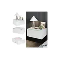 Produktbild: Vicco Nachtschrank Samira 49 x 38 cm, Weiß Hochglanz + LED, Fernbedienung