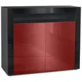 Produktbild: Vladon Kommode, Schwarz, Bordeaux, Holzwerkstoff, 108x92x40 cm, Wohnzimmer, Kommoden & Sideboards, Kommoden