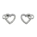 Produktbild: HOT DIAMONDS Schmuck Damen-Ohrringe Herz Silber mit Diamanten Togetherness DE605