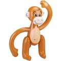 Produktbild: Relaxdays Aufblasaffe PVC Braun BPA-frei 58 cm x 40 cm x 40 cm 100 g