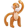 Produktbild: Relaxdays aufblasbarer Affe, Äffchen Schwimmtier, Dschungel Party Deko, Safari, Karneval, Kinder Wasserspielzeug, braun
