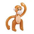 Produktbild: Relaxdays 10024252 aufblasbarer AFFE, Äffchen Schwimmtier, Dschungel Party Deko, Safari, Karneval, Kinder Wasserspielzeug, braun Affe-ausblasbar-61 cm, 1 Stück