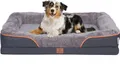 Produktbild: Orthopädisches Premium Hundebett mit Egg Foam, Hundesofa, Hundekissen, waschbar, flauschig, Bezug abnehmbar, waschbar, 71 x 58 x 17 cm, dunkelgrau (L)