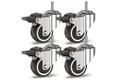Produktbild: GBL Caster Wheels Möbelrolle GBL Heavy Duty Lenkrollen mit 4 Bremsen + Schrauben - 50mm M10 x 25mm