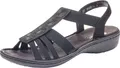 Produktbild: Rieker Komfort Sandalen Schwarz Gummi Damen 362D3630383730 Schwarz 36 EU