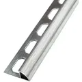 Produktbild: Viertelkreisprofil / Ecken Aluminium gebürstet silber hochglanzeloxiert | Fliesenprofil 2,50 m Länge - 8,0 mm