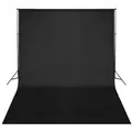 Produktbild: vidaXL Fotohintergrund-System 500 x 300 cm Schwarz