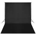 Produktbild: Fotohintergrund-System 500x300 Cm Schwarz Fotostudio