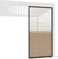 Produktbild: Weide Holzoptik Lamellenwand für Weide Pergola | drehbare Lamellen | aus Aluminium | anthrazit
