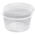 Produktbild: 250 Rundbecher mit Deckel Feinkostbecher Salatbecher 250g Verpackungsbecher