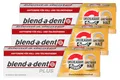 Produktbild: 3 x 40g blend-a-dent PLUS Premium Haftcreme - Geschmacksneutral - Duokraft