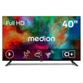 Produktbild: MEDION 100,3 cm (40 Zoll) Full HD Fernseher (Triple Tuner Receiver DVB-T2 DVB-C DVB-S2, 2 x HDMI, USB, Sleeptimer, Mediaplayer, VESA, CI+, MD 840002)