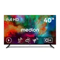 Produktbild: MEDION 100,3 cm (40 Zoll) Full HD Fernseher (Triple Tuner Receiver DVB-T2 DVB-C DVB-S2, 2 x HDMI, USB, Sleeptimer, Mediaplayer, VESA, CI+, MD 840002)