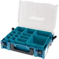 Produktbild: Makita MAKPAC-Organizer Werkzeugkoffer blau/transparent Schnapp-Verschlüsse NEU