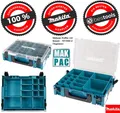 Produktbild: MAKITA Makpac Koffer mit Boxen - Organizer 191X80-2 Praktisch, handlich NEU !⭐😊