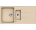 Produktbild: Victory S1000 Granitspüle 100x50cm Küchenspüle Einbau Spülbecken ab 60er Schrank inkl. Drehexcenter Made in Germany (creme)