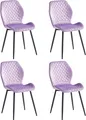 Produktbild: CasaDolce Esszimmerstuhl MOLINA, 4er-set, lila, weiche Stoffpolsterung, 48x59,5x86 cm, Schaumstofffüllung, 120 kg max belastung