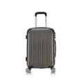 Produktbild: Flexot® Flex-2045 Handgepäck Kabinentrolley Koffer (16 Farben zur Auswahl) Zwillingsrollen Reisekoffer Bordcase Koffer Trolley Hartschale (M, Bronze-Gold)
